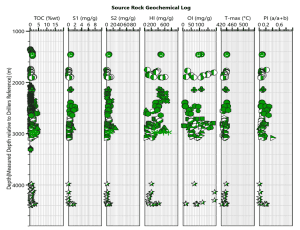 PetroStrat Geochemistry Geochemical Log TOC Rock Eval 6 analyses