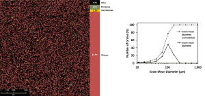 PetroStrat Mineral map and bulk mineralogy of crushed olivine concentrate with mean grain size