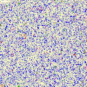 PetroStrat QEMSCAN map of a porous sandstone displaying quartz and porosity